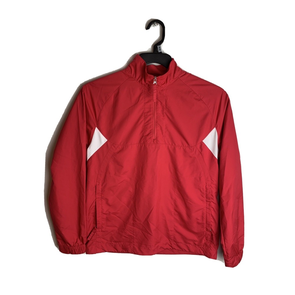 Nike Golf Fit Storm Women's Sm (4-6) Windbreaker Jacket Hooded‎ Zip Collar Pink